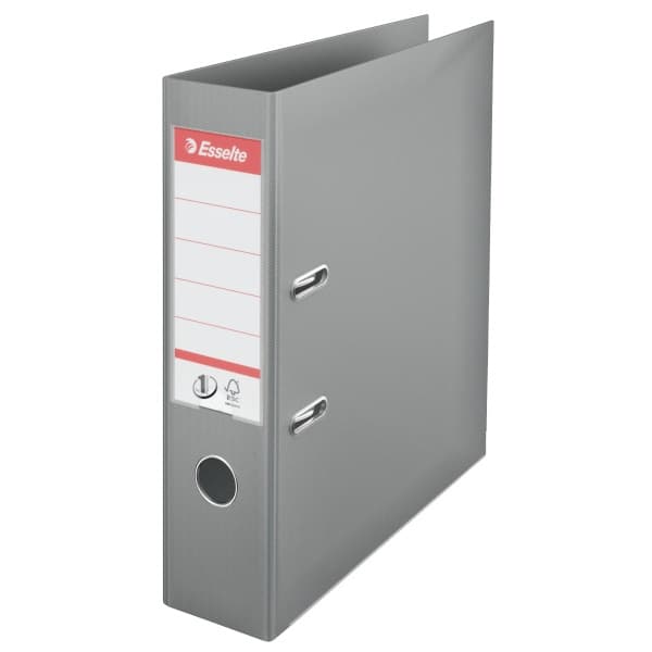 Biblioraft plastifiat interior-exterior Esselte No.1 Power A4 7,5 cm - gri