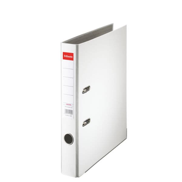 Biblioraft plastifiat Esselte Economy A4 5 cm - alb