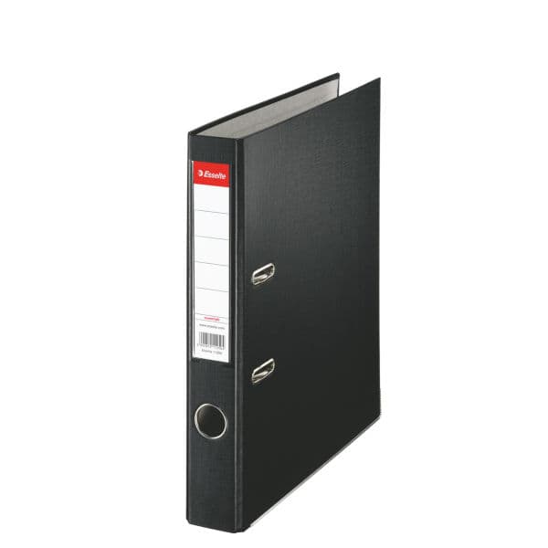 Biblioraft plastifiat Esselte Economy A4 5 cm - negru