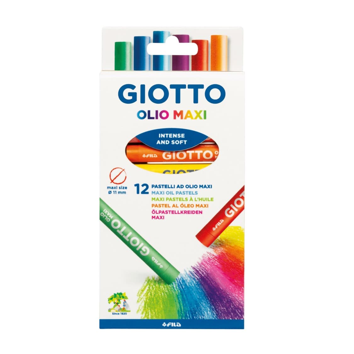 Creioane cerate pe baza de ulei 12 culori/set, GIOTTO