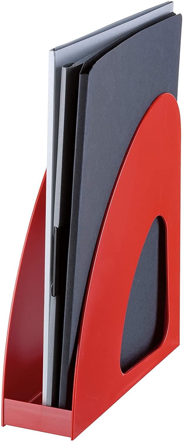 Suport vertical plastic pentru cataloage HAN Twin - rosu