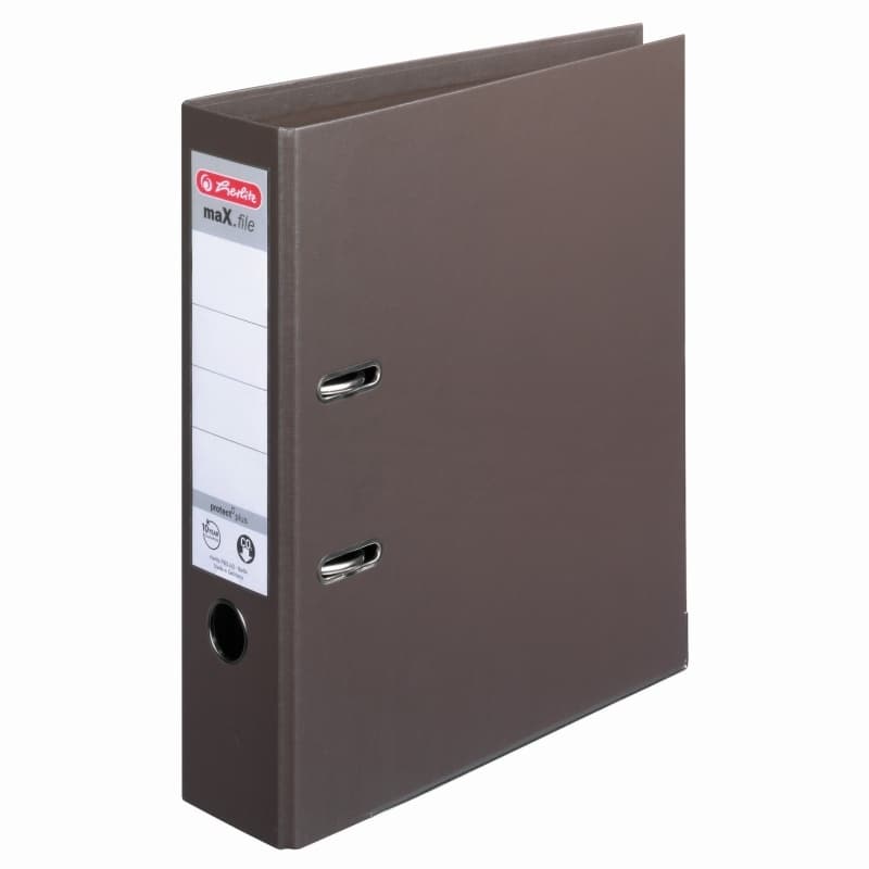 Biblioraft plastifiat 8 cm Herlitz A4- maro
