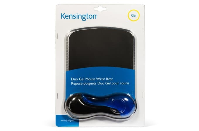 Mouse Pad Kensington Duo Gel, cu suport ergonomic pentru incheietura mainii, cu gel, albastru/negru