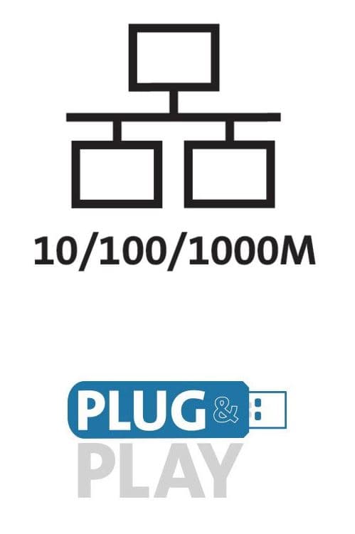 Adaptor Kensington UA0000E, USB 3.0 la Ethernet, negru