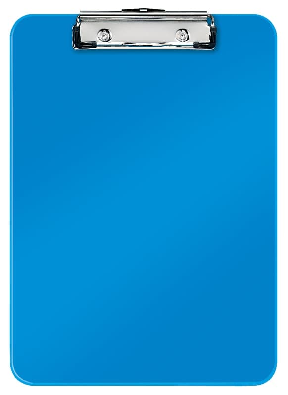 Clipboard LEITZ WOW, simplu, PS, A4, 100 coli, albastru