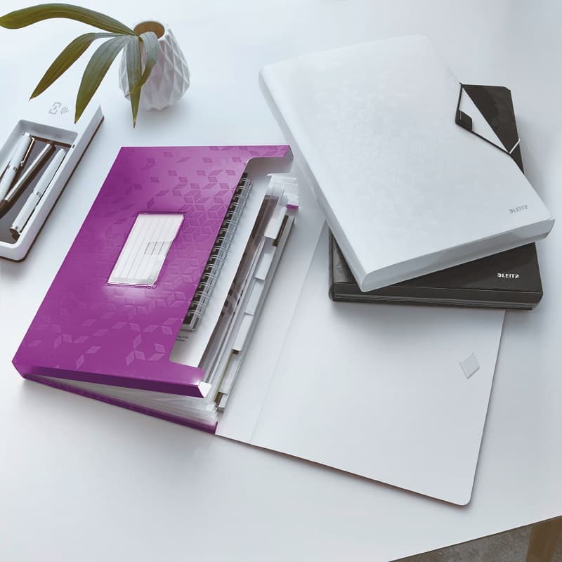 Mapa tip proiect LEITZ WOW, PP, A4, 250 coli, mov