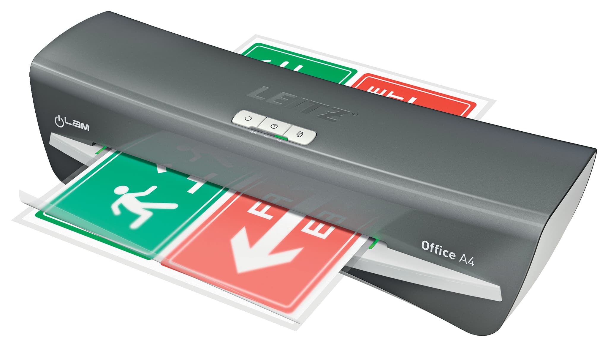 Laminator LEITZ iLAM Office, A4, kit folii laminare inclus, gri