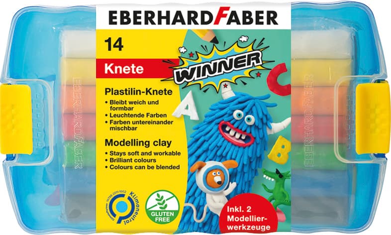 PLASTILINA 10 CULORI CUTIE PLASTIC EBERHARD FABER