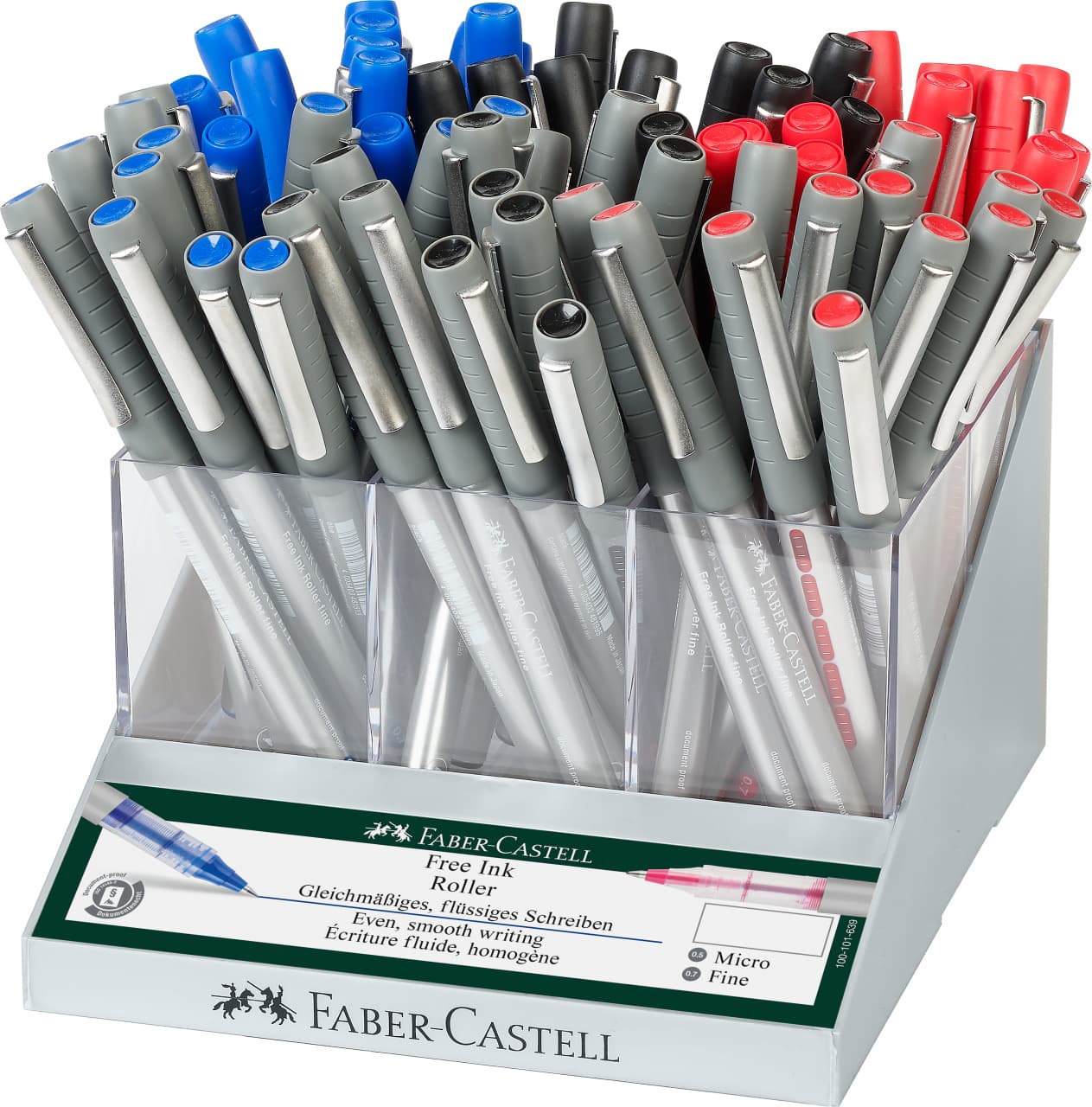DISPLAY 72 BUC ROLLER FREE INK 0.5/0.7 MM FABER-CASTELL