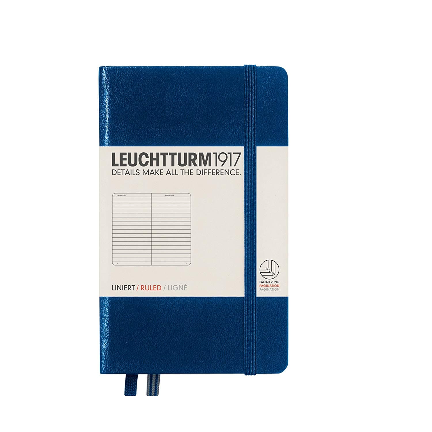 CAIET A6 DR COP. RIGIDA ALBASTRU NAVY LEUCHTTURM