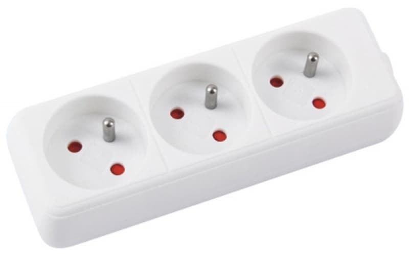 Prelungitor cu 3 prize, cablu 1.5 metri, Office Products - alb