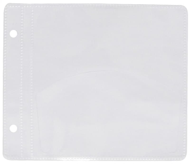 Plic plastic PP pentru CD/DVD, cu perforatii, 10 buc/set, Office Products - transparent