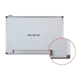 Tabla magnetica 45x60 cm, alba cu rama din aluminiu Optima