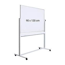 Whiteboard Mobil Magnetic Rotativ Optima 90x120 cm – Tabla cu 2 Fețe