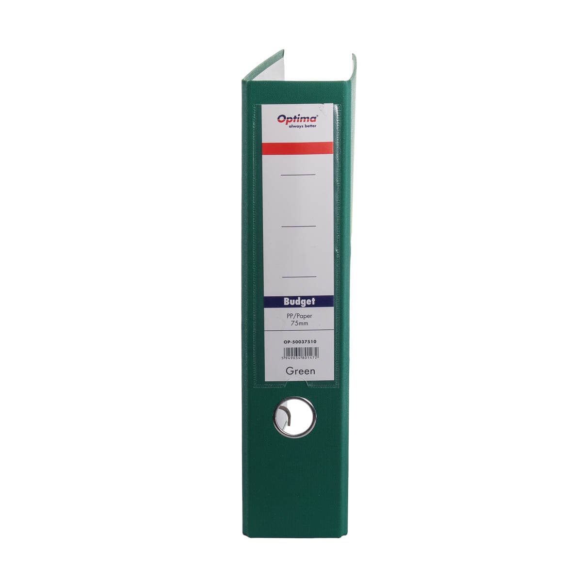 Biblioraft plastifiat 7,5 cm Optima Budget - verde