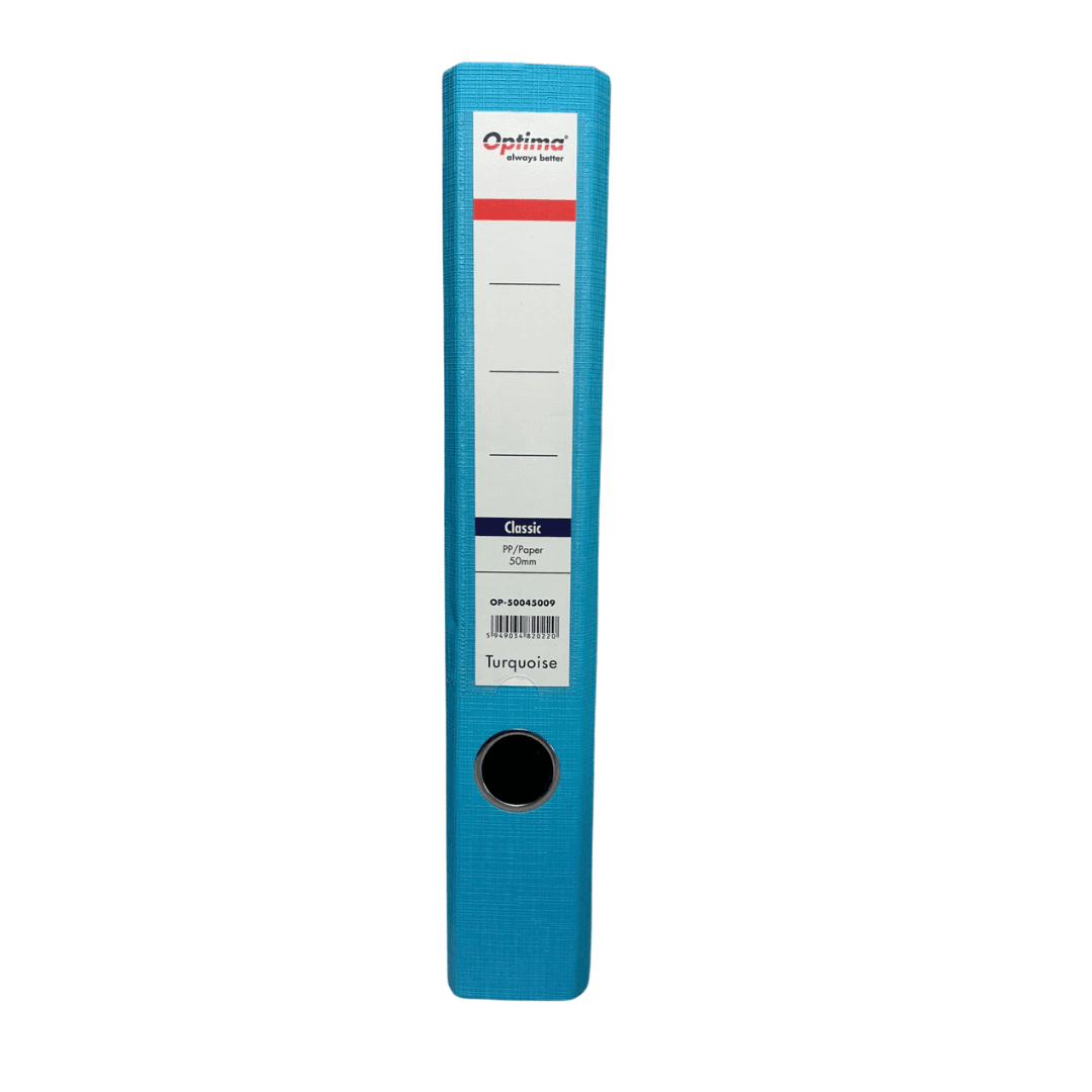 Biblioraft plastifiat 5 cm Optima Classic A4 - sky blue