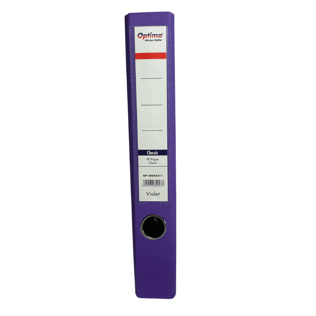 Biblioraft plastifiat 5 cm Optima Classic A4 - violet