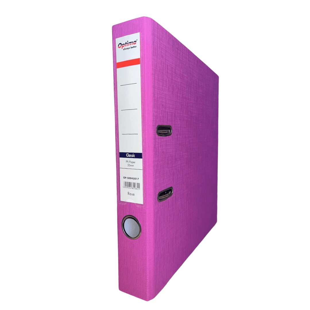 Biblioraft plastifiat 5 cm Optima Classic A4 - rose
