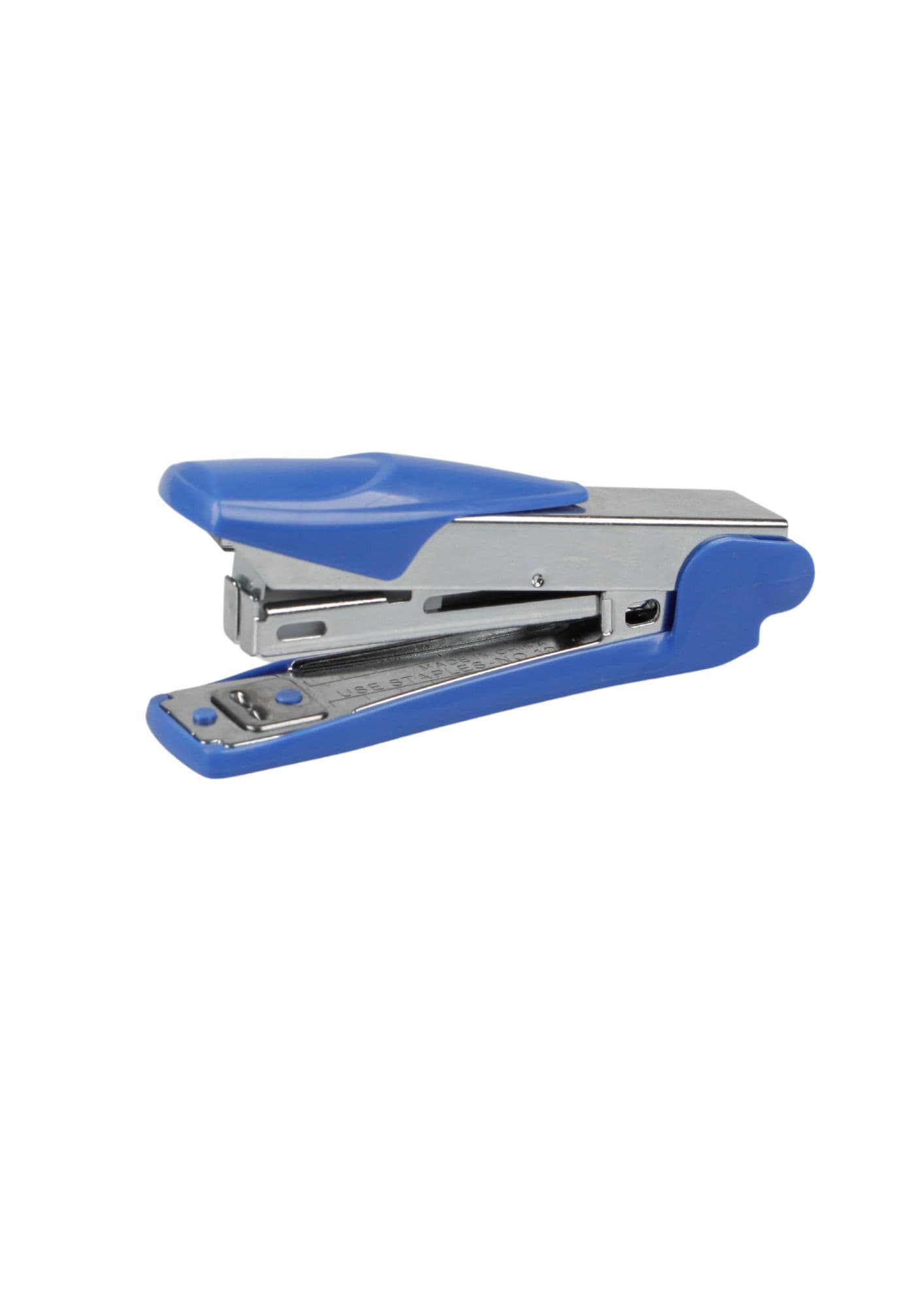 Capsator metalic, 15 coli, capse 10/4, Optima MS15 - argintiu cu accesorii albastre
