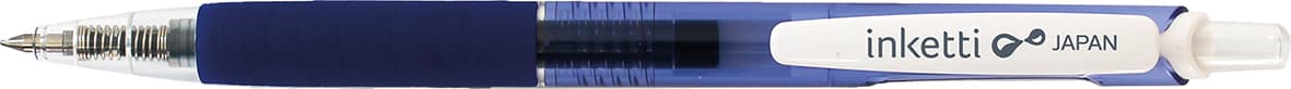 Pix cu gel PENAC Inketti, rubber grip, 0.7mm, corp albastru transparent - scriere albastra