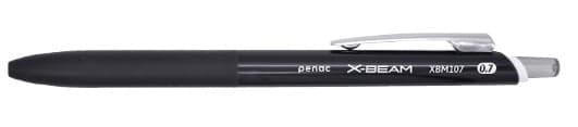 Pix PENAC X-Beam XBM-107, rubber grip, 0.7mm, clema metalica, corp negru - scriere neagra