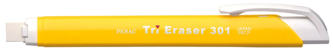 Radiera mecanica PENAC Tri Eraser, triunghiulara, 100% cauciuc - corp galben