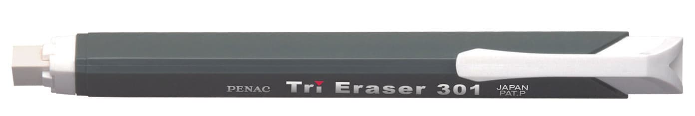 Radiera mecanica PENAC Tri Eraser, triunghiulara, 100% cauciuc - corp gri