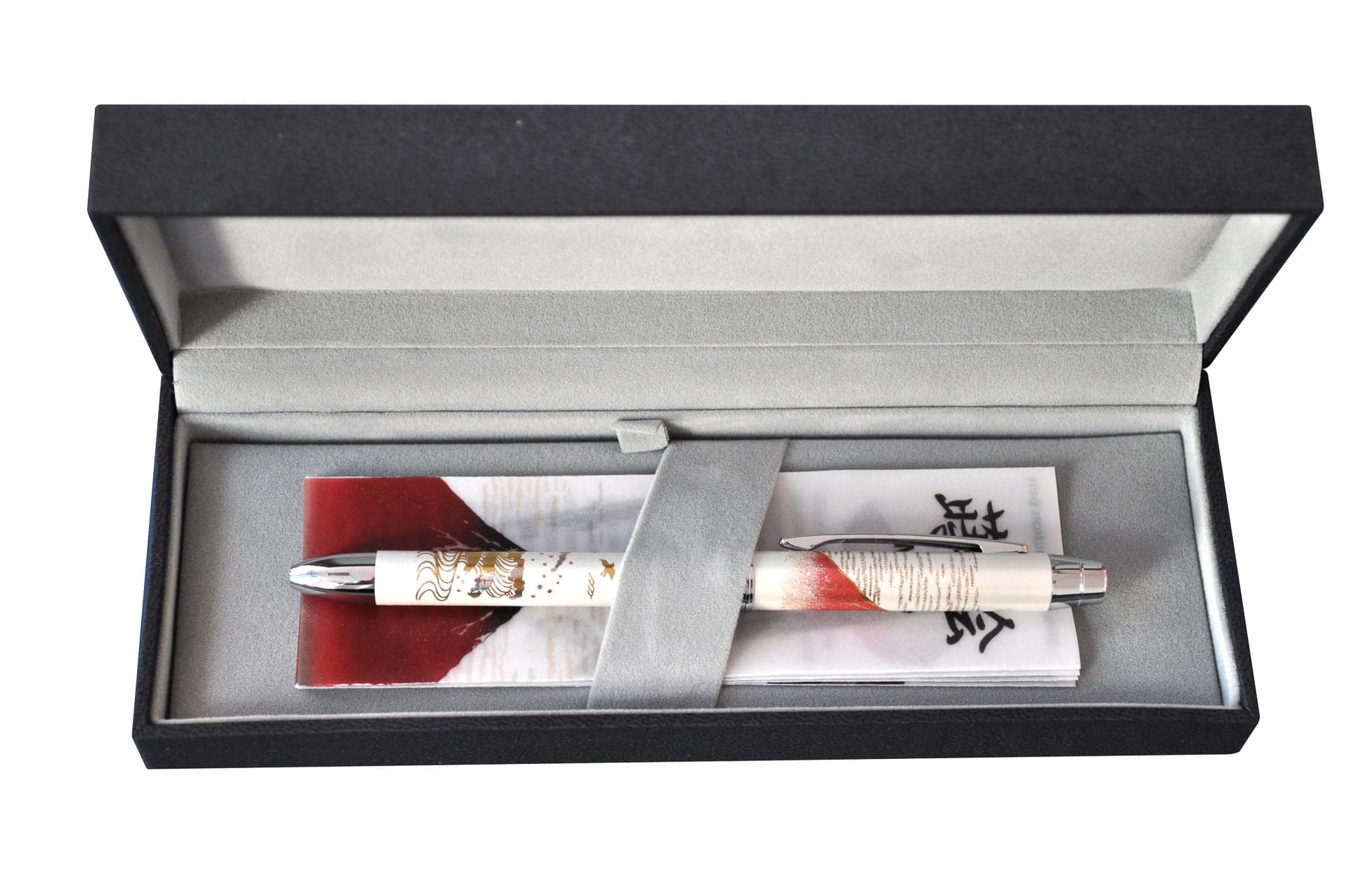 Pix multifunctional de lux PENAC Maki-E - Mount Fuji, in cutie cadou, corp alb