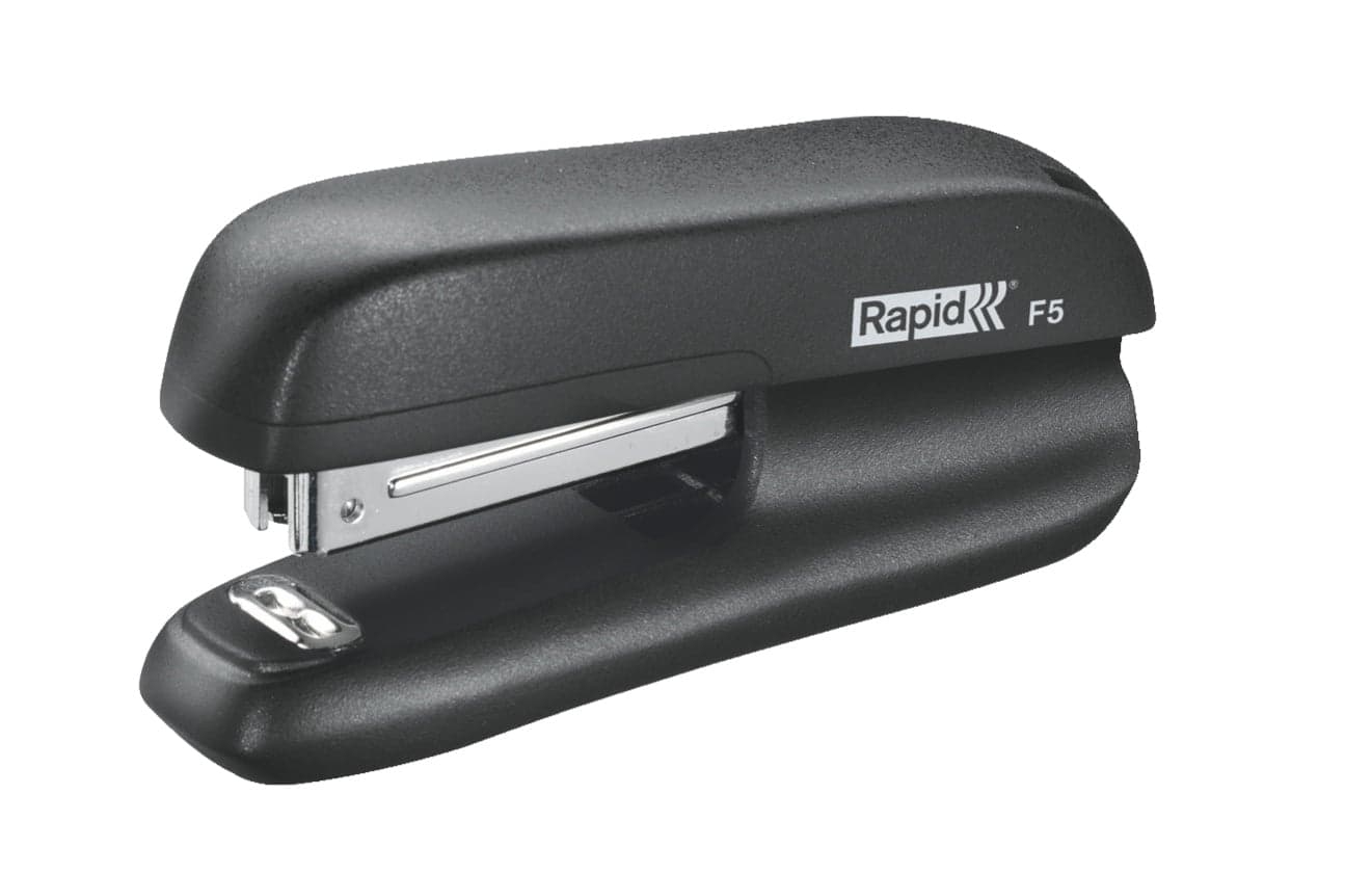 Capsator plastic Rapid F5, 10 coli, cutie, negru