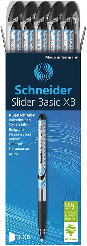 Pix SCHNEIDER Slider Basic XB, rubber grip, varf 1.4mm - scriere neagra