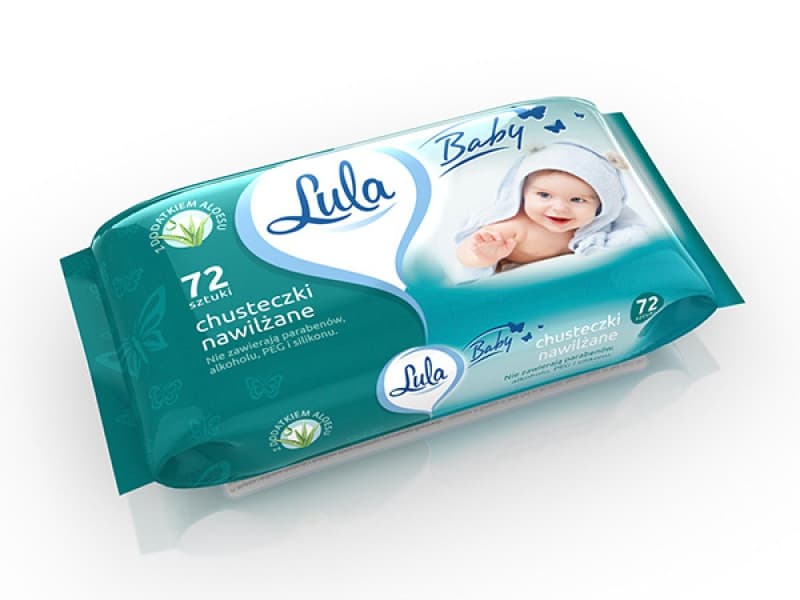 Lula baby Servetele umede antibacteriene cu aloe vera, PH neutru, 72 buc/pachet