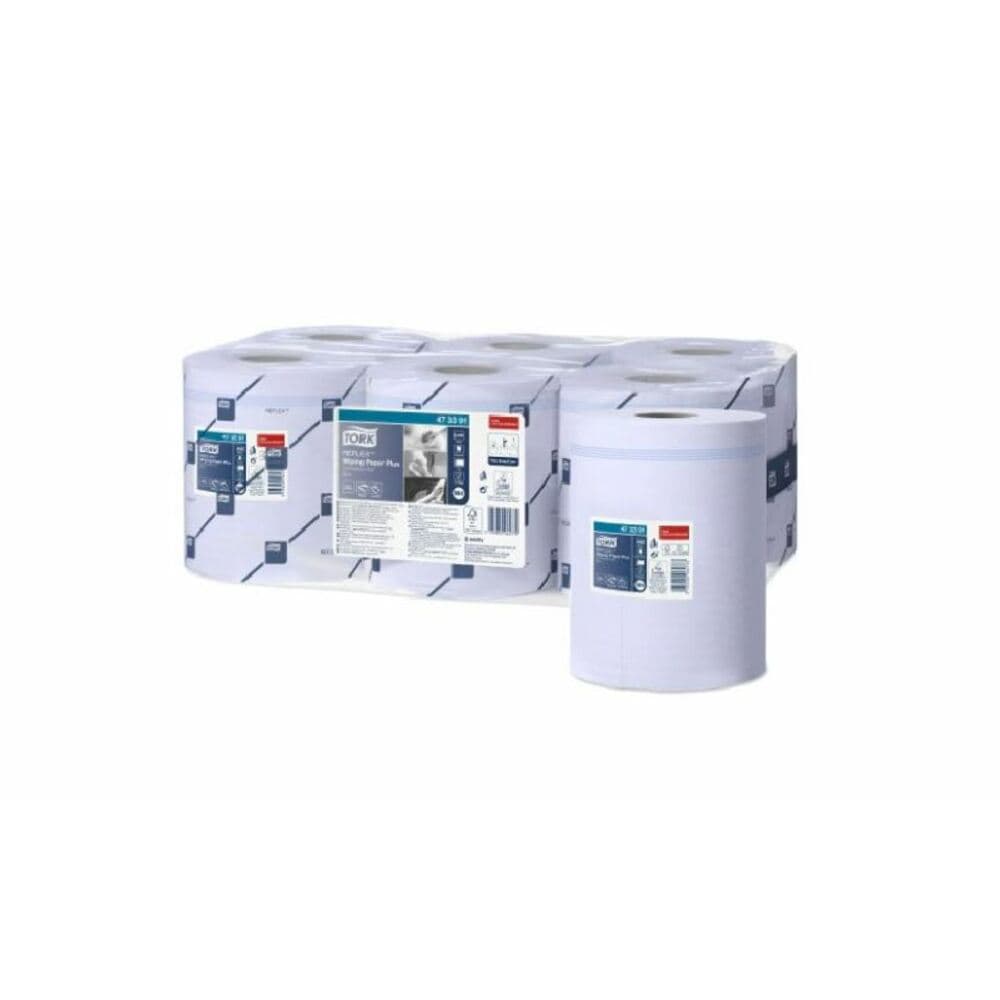 Prosop bucatarie Tork midi roll, 2 str, 150m, 450 portii, hartie albastra, 6 role/bax