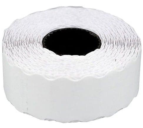 Etichete de pret, 26 x 12 mm, adeziv non-permanent, 1000buc/rola, 6 role/set, TANEX - albe