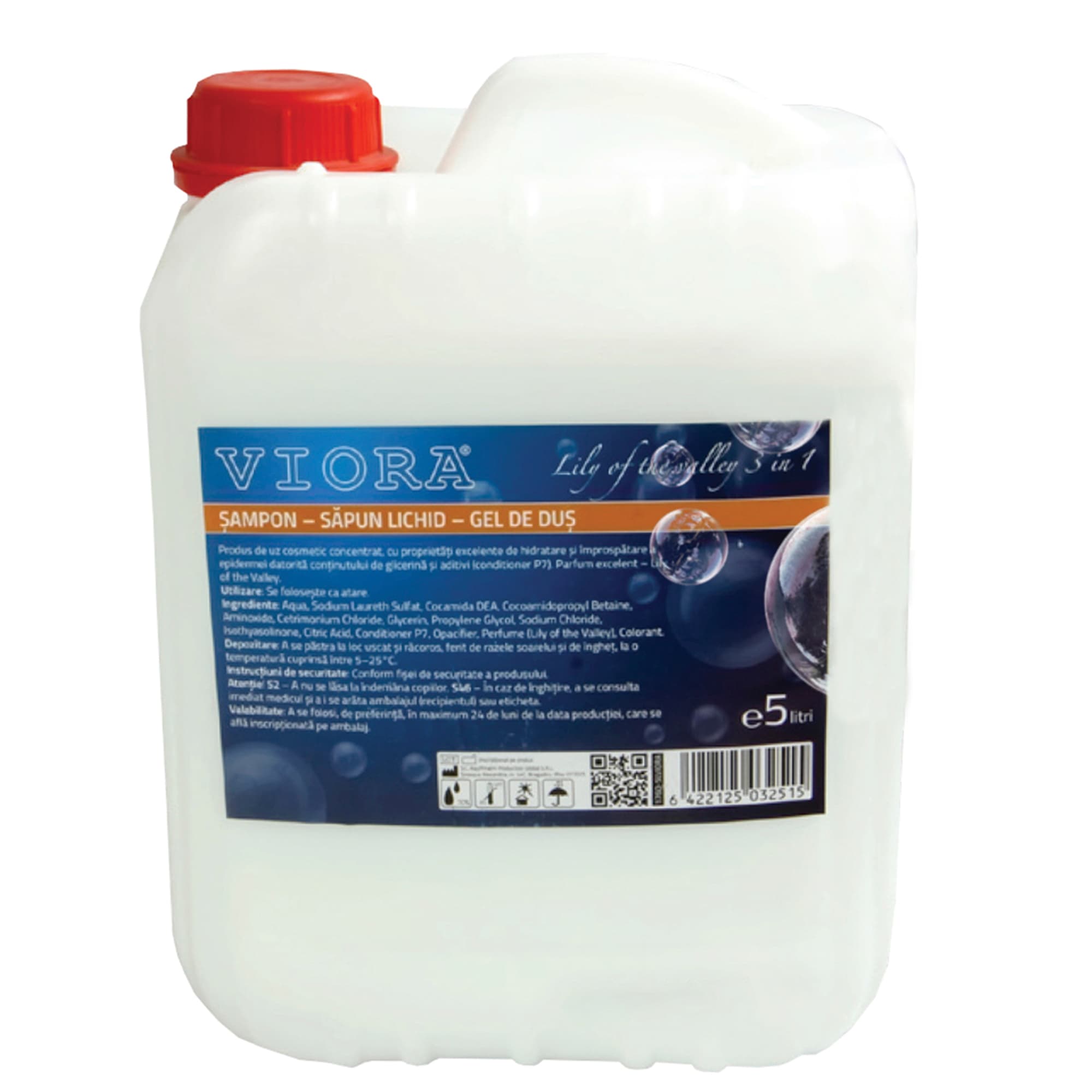 Sapun lichid, sampon, gel de dus, 3 in 1, pentru hotel, 5L, VIORA