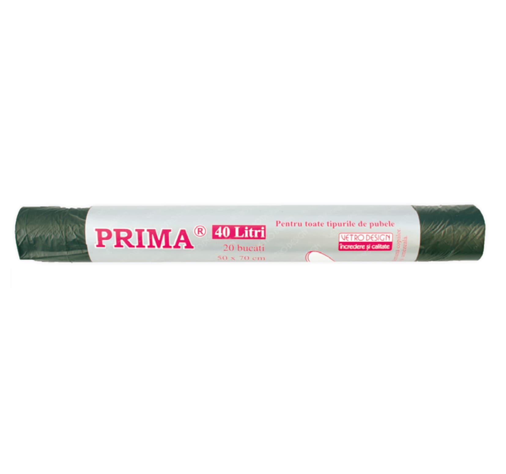 Saci menajeri negri, HDPE, PRIMA, 40L, 50x70cm, 20buc
