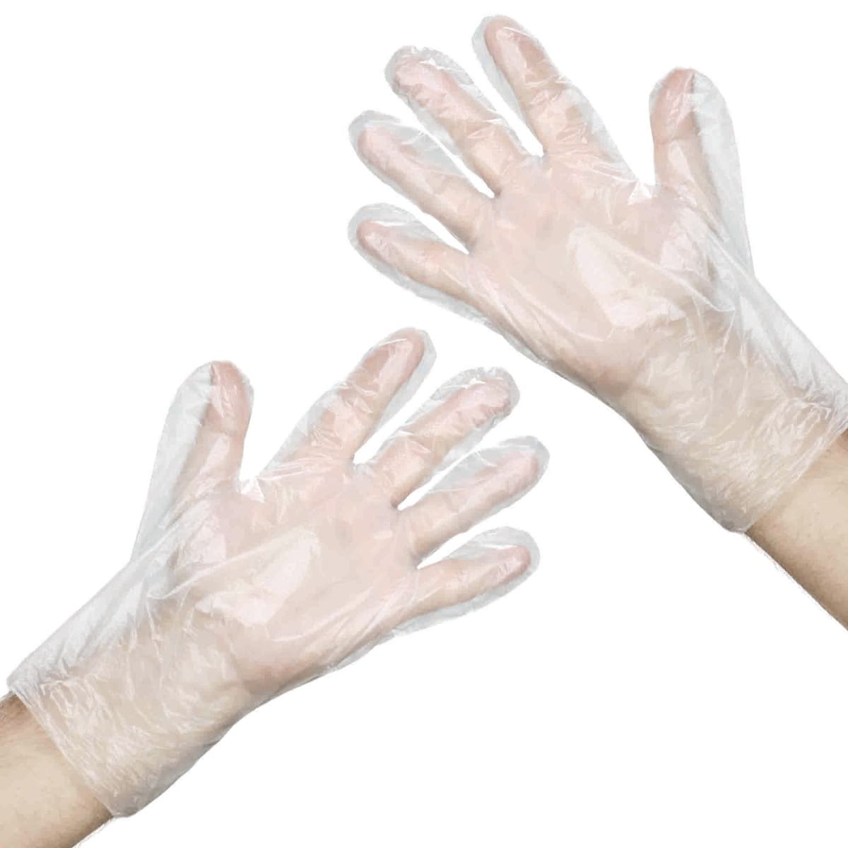 Manusi transparente din plastic HDPE, de unica folosinta, S/M/L, 10000 bucati