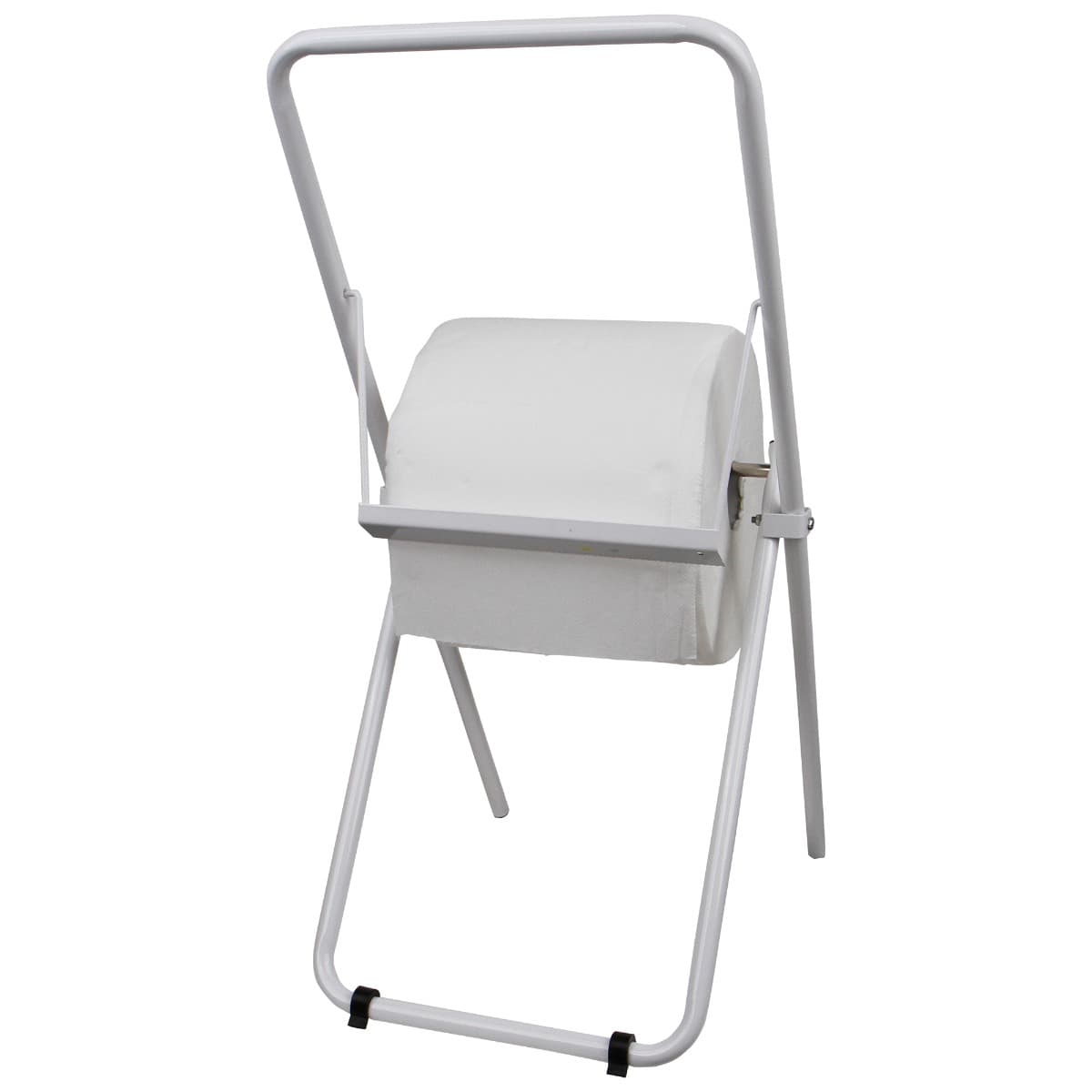 Pachet Rola hartie industriala PRIMA, 2 straturi, 26cmx180m + Dispenser metalic pentru rola de hartie cu sprijin in podea