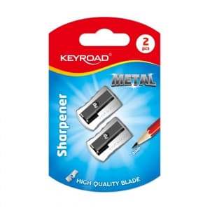 Ascutitoare simpla Keyroad KR971681, 1 orificiu, metal, blister 2 buc