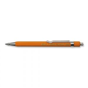 Creion mecanic Koh-I-Noor Versatil K5228C, 2.0mm, corp metalic hexagonal galben, cu ascutitoare, clips metalic, 114.5mm