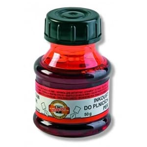 Calimara cu cerneala Koh-I-Noor K141-502, cerneala rosie, 50ml