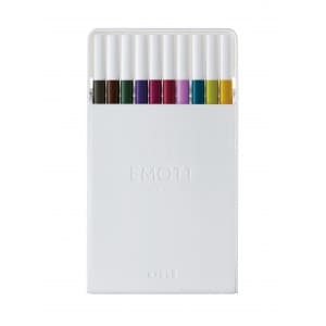 Fineliner UNI EMOTT PEM-SY, 0.4mm, NO.3, set 10 culori metalizate