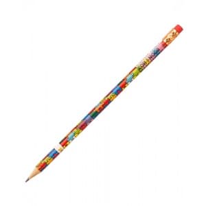 Creion grafit Koh-I-Noor, HB, corp rotund, cu guma de sters, diverse modele