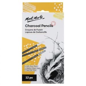Creion grafit Mont Marte MPN0017, 3 tarii diferite, set 12 buc