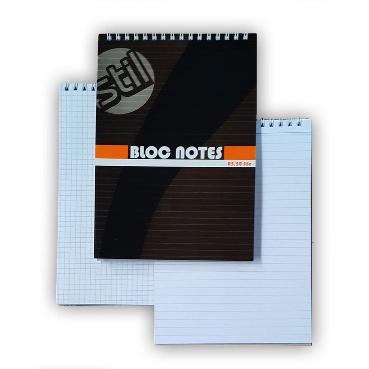 Blocnotes A5, 150x210 mm, 100 file offset, 60 g, matematica cu spira