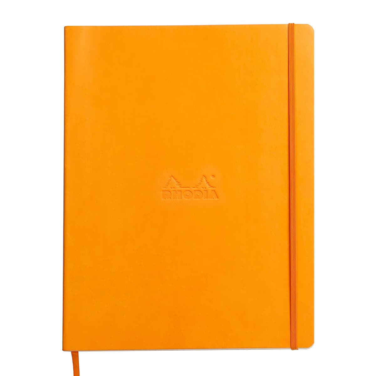 Notebook A4+ Rhodiarama, 80 file, ivory dictando, portocaliu