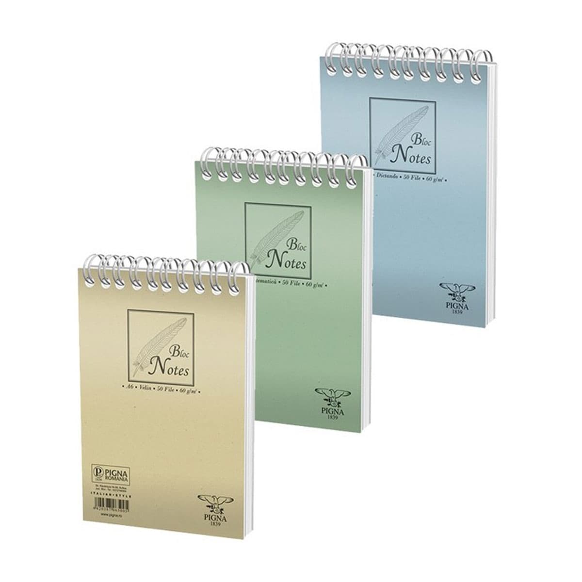 Blocnotes cu spira A6, 50 file, matematica basic