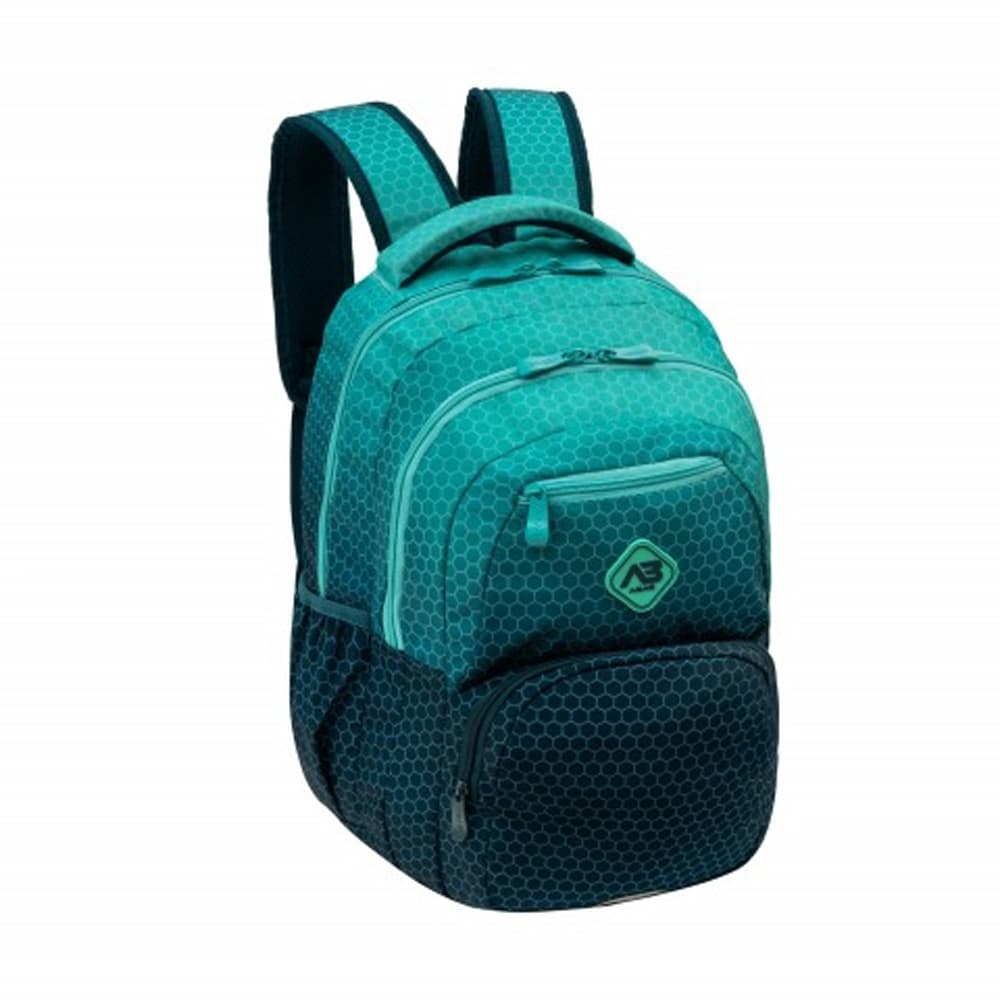 Ghiozdan Astra AB200, Hexagon Lagoon Ombre, 3 compartimente, 44 x 32 x 19 cm