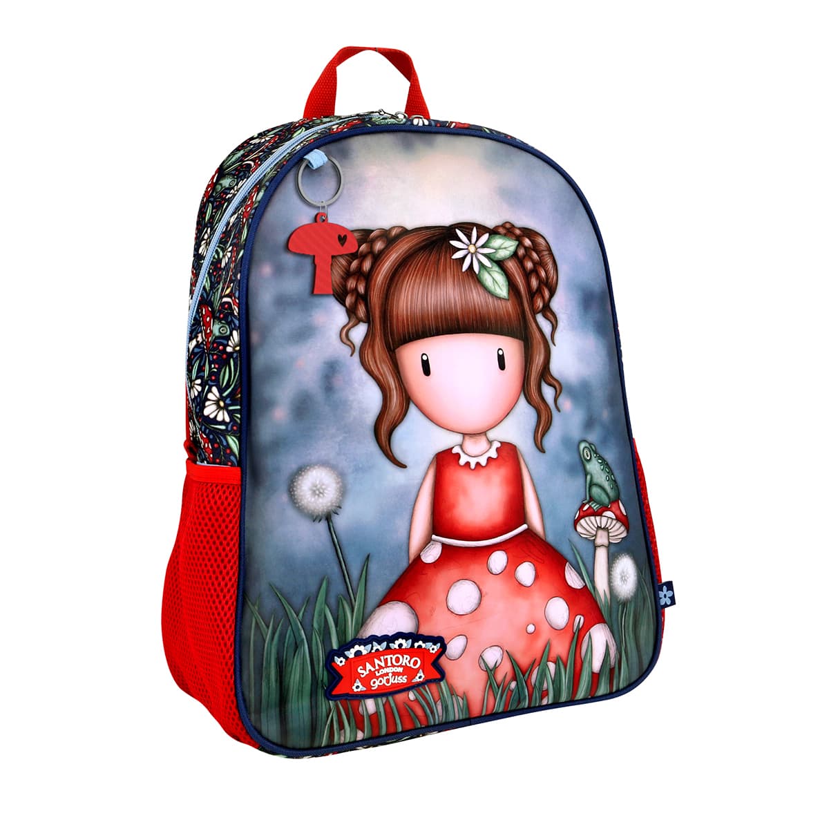 Rucsac Gorjuss, Little Mushroom, 1 compartiment, 34x43x16 cm
