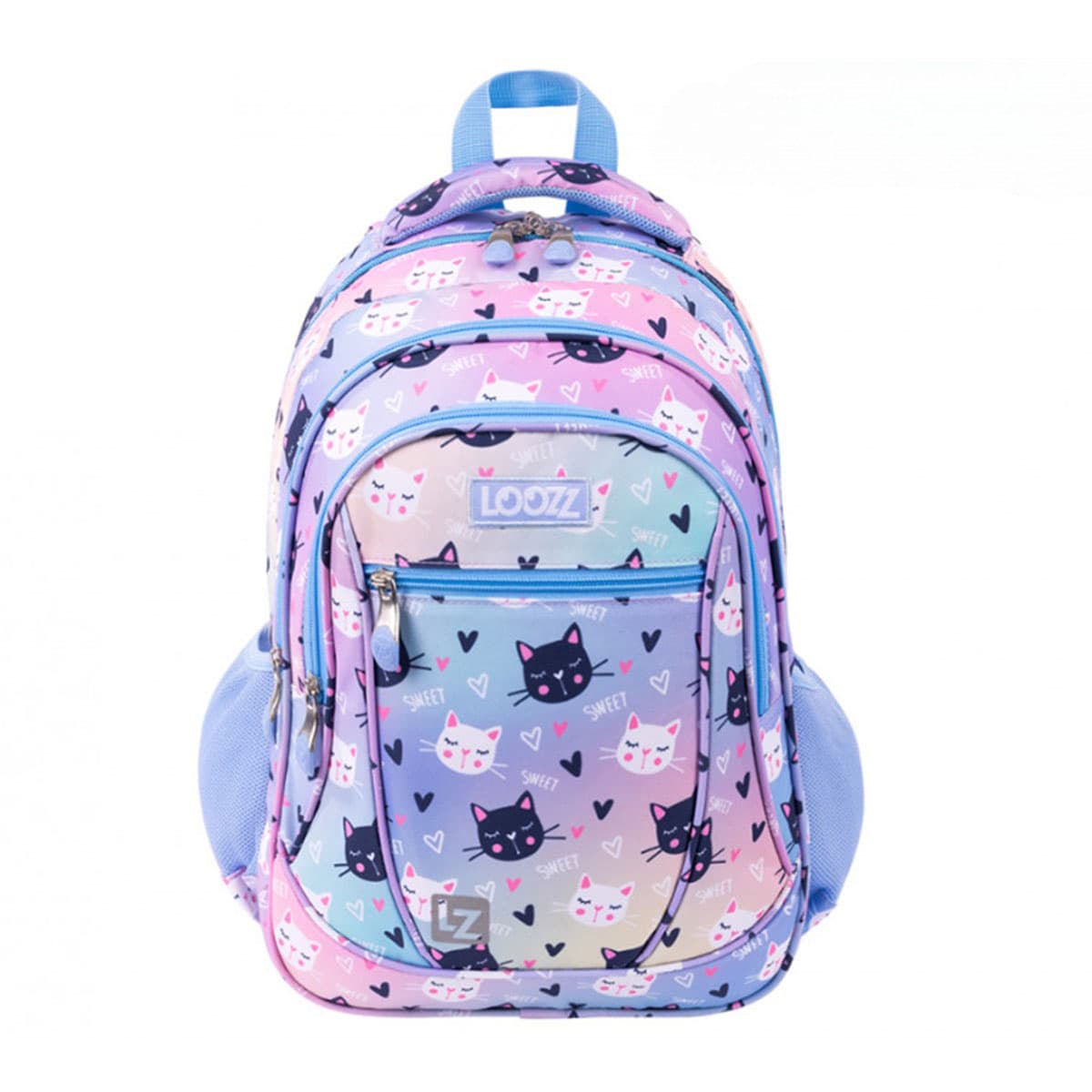 Ghiozdan scolar Premium Looz Happy Cats, 3 compartimente
