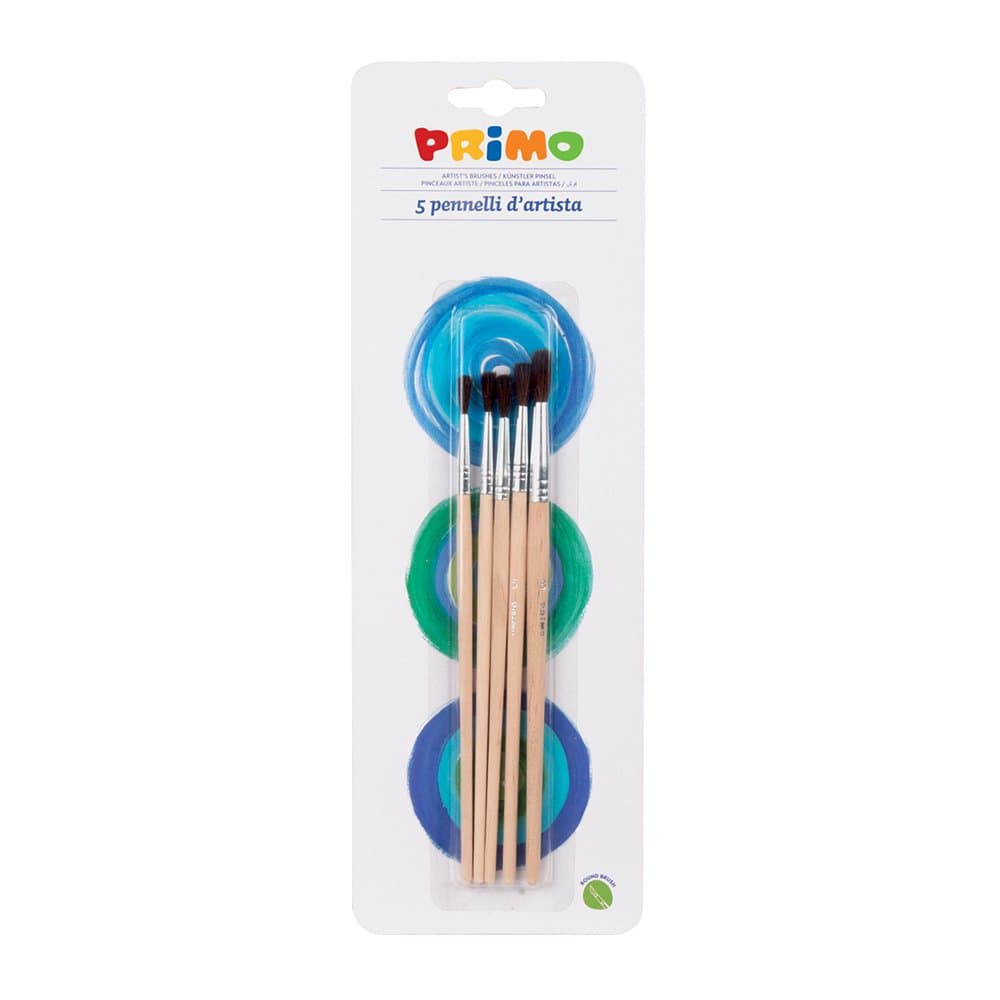 Set pensule Morocolor Primo, rotunde, 5 bucati/set